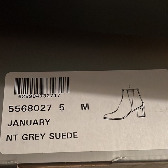 La Canadienne Montreal January black suede booties block heel Sz 5 new - Picture 10 of 10